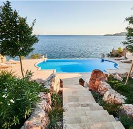 11 bedroom seafront villa with infinity pool near Budvar, sleeps 22
